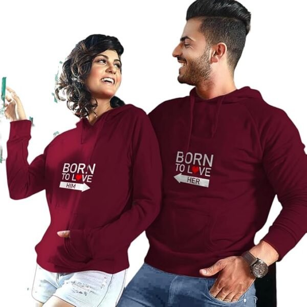 Born to Love Couple Hoodies-Pack of 2