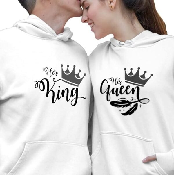 King & Queen Couple Hoodies - Pack of 2 - Image 3
