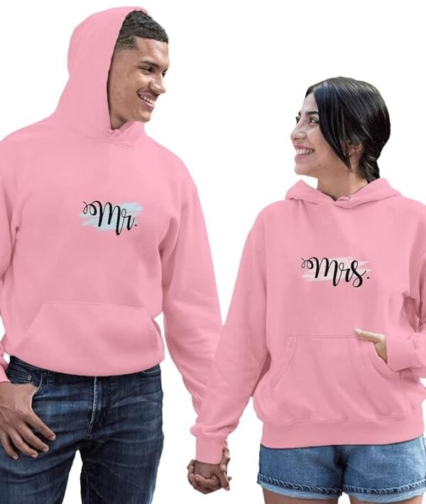 MR & MRS Printed Couple Hoodies-Pack of - Image 3