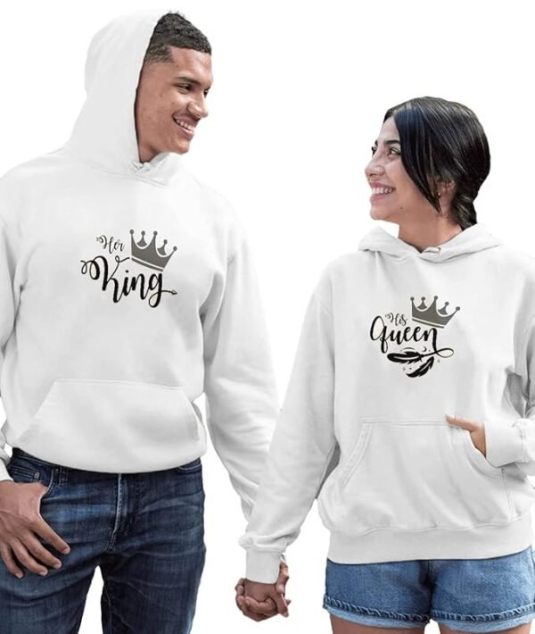 King & Queen Couple Hoodies - Pack of 2 - Image 2