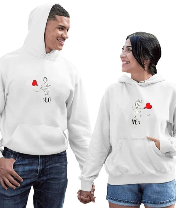 Couple's LO+VE Full Sleeve Hoodie - Image 2