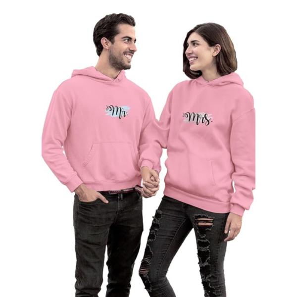 MR & MRS Printed Couple Hoodies-Pack of