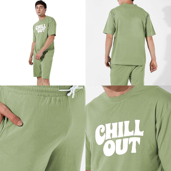 Mens Night Suit | Men's Co-ord Set | Summer Night Wear - Image 2